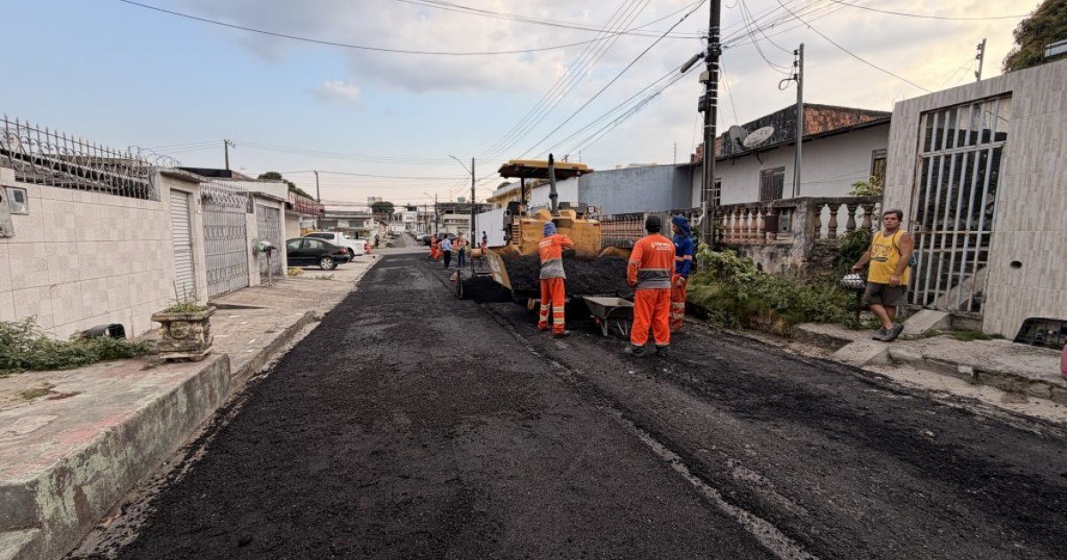 Intervenção viária na Cidade Nova combina retirada do pavimento e compactação do asfalto
