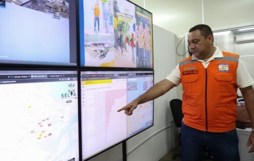 Escala de cores traduz medições de partículas feitas pela Defesa Civil em Manaus