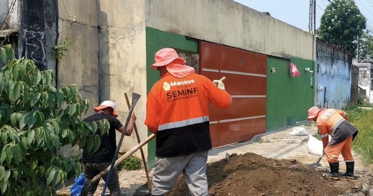 Seminf finaliza recuperação de drenagem após erosão no Zumbi dos Palmares