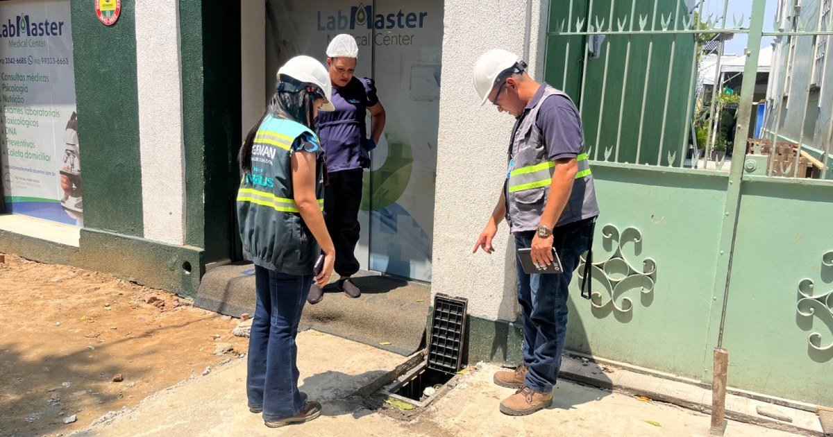 Ageman verifica cronograma de concessionárias em obra da Rua Gastronômica de Manaus