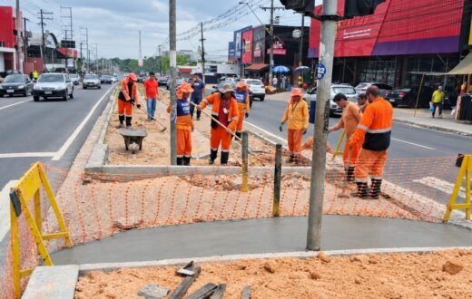 Faixa de desaceleração integra novo acesso ao Parque São Pedro pela Torquato Tapajós